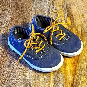 Vintage Oshkosh b'gosh Navy Blue Toddler Canvas Sneaker